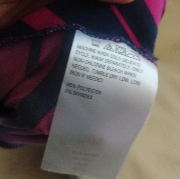 IMAN Global Chic Hot Pink & Navy Stripe Scarf Skirt Asymmetrical Hem SZ XL NWT - Picture 4 of 5